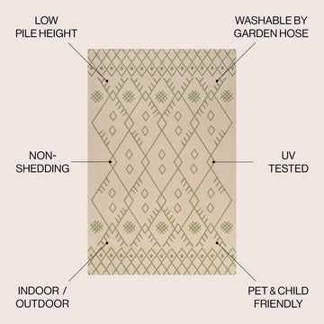 Boho Moroccan Indoor/outdoor Area Rug